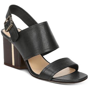 推荐Via Spiga Womens Harriett Leather Square Toe Block Heel商品