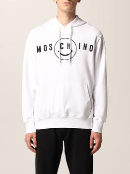 推荐Moschino Couture cotton hoodie with logo商品