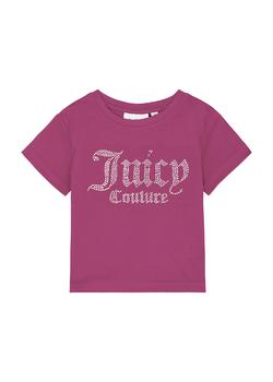Juicy Couture | KIDS Pink embellished cotton T-shirt (3-7 years)商品图片,