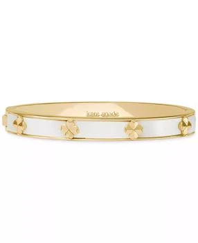 Kate Spade | Imitation Pearl Gold Hinge Bangle Bracelet,商家Macy's,价格¥1089