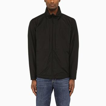 Stone Island | Black puffer jacket in a technical fabric with star embroidery商品图片,