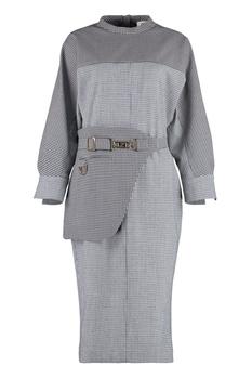 Fendi | Fendi Houndstooth Patterned Belted Tailored Dress商品图片,7.4折起×额外9折, 额外九折