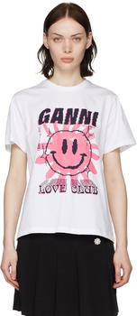 Ganni | White Organic Cotton T-Shirt商品图片,额外8.5折, 独家减免邮费, 额外八五折