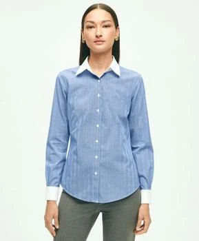 Brooks Brothers | Fitted Stretch Supima® Cotton Non-Iron Striped Dress Shirt,商家Brooks Brothers,价格¥348