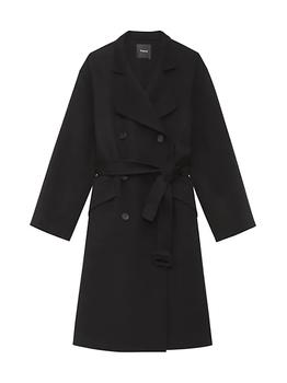 商品Wool-Cashmere Belted Double-Breasted Coat图片
