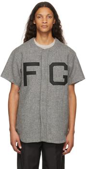 fear of god skate评价, Fear of god | Grey Baseball Short Sleeve Shirt商品图片 4折
