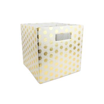 商品Honeycomb Print Polyester Storage Bin图片