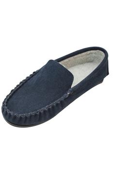 Vicenzo Leather包包, Eastern Counties Leather | Eastern Counties Leather Mens Berber Fleece Lined Suede Moccasins (Navy)商品图片 8.5折