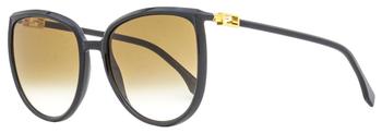 推荐Fendi Women's Oversize Sunglasses FF0432GS 807HA Black 59mm商品