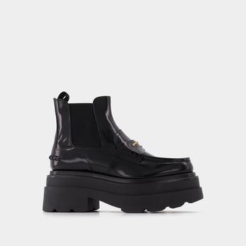 推荐Carter 75 Platform Boots in Black Leather商品