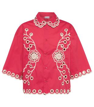 RED Valentino | 马德拉刺绣短款衬衫商品图片,5折