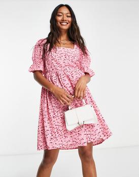 VERO MODA怎么样, VERO MODA | Vero Moda smock mini dress in ditsy pink floral print商品图片 