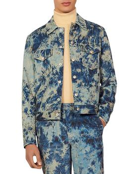 sandro leather jacket men, Sandro | Cotton Tie Dyed Trucker Jacket商品图片 4折, 独家减免邮费