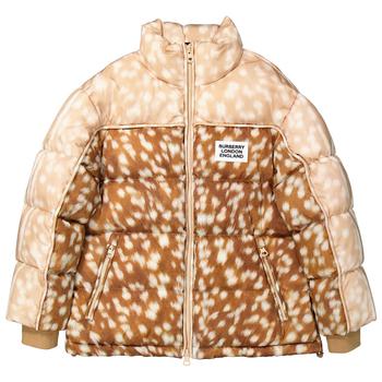 burberry羽绒服, Burberry | Ladies Honey Bicolor Deer Print Down Puffer商品图片 7折