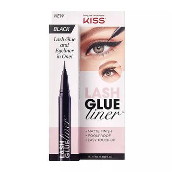 商品Kiss Eye Cosmetics | Kiss Glue Liner False Eyelash Glue & Eyeliner, Black, 0.02 Oz,商家MyOTCStore,价格¥35图片