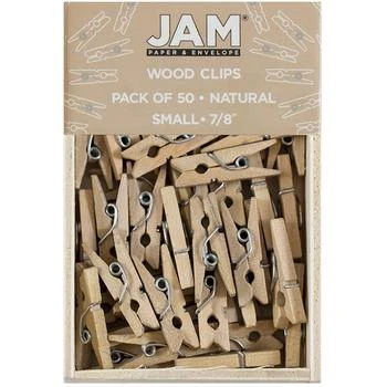 JAM Paper | Wood Clip Clothespins - Small - 0.88" - 50 Clothes Pins Per Pack,商家Macy's,价格¥90
