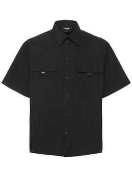 推荐Loose Cotton Poplin Short Sleeve Shirt商品