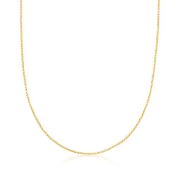 Ross-Simons | Ross-Simons 1mm 14kt Yellow Gold Wheat Chain Necklace,商家Premium Outlets,价格¥1699
