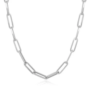 The Lovery | Extra Large Paperclip Link Chain Necklace 20 inches White Gold,商家Premium Outlets,价格¥24734