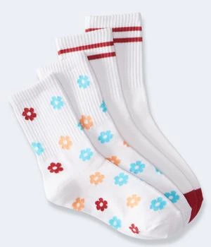 Aeropostale | Aeropostale Daisies & Stripes Crew Sock 2-Pack 3.9折