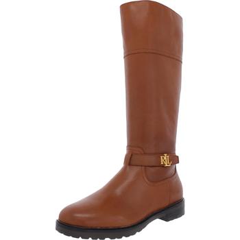 商品Ralph Lauren | Lauren Ralph Lauren Womens Everly Leather Tall Mid-Calf Boots,商家BHFO,价格¥276图片