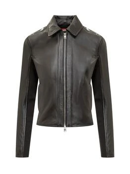 Diesel | DIESEL L-Sask Leather Biker Jacket,商家Baltini,价格¥4502