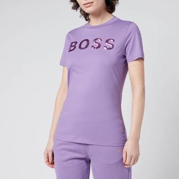 推荐BOSS Women's Elogo_4 T-Shirt - Open Purple商品