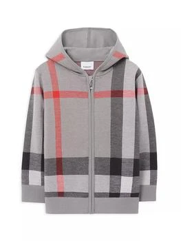 推荐Little Boy's & Boy's Check Knit Zip-Up Hoodie商品