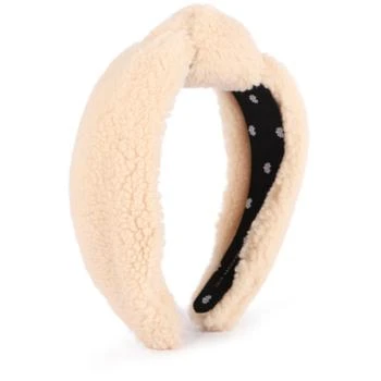 Lele Sadoughi | Knot detailing teddy hairband in off white,商家BAMBINIFASHION,价格¥438