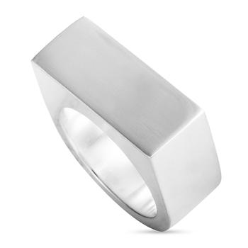 商品Georg Jensen | Georg Jensen Aria Silver Flat Band Ring, Size 5.75,商家Jomashop,价格¥294图片