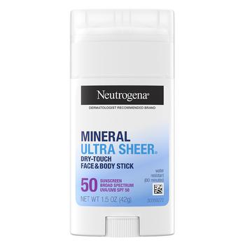 Neutrogena | Ultra Sheer Spf 50 Zinc Mineral Sunscreen Stick商品图片,独家减免邮费