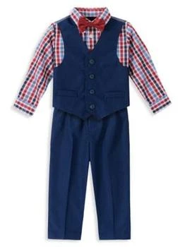 Nautica | Little Boy's 4-Piece Check Vest Set,商家Saks OFF 5TH,价格¥299