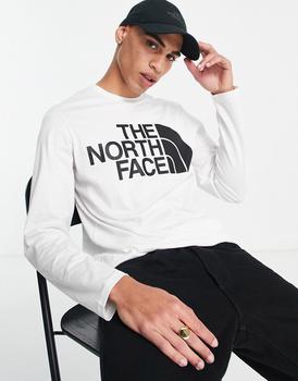 推荐The North Face Standard logo long sleeve t-shirt in white商品