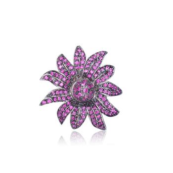 商品Megan Walford | Sterling Silver Cubic Zirconia Purple Burst Pin,商家Jomashop,价格¥1237图片