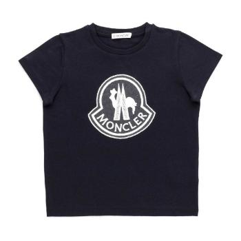 Moncler | MONCLER 女童深蓝色棉质短袖T恤 8069505-8790A-778商品图片,独家减免邮费