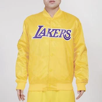 推荐Pro Standard Lakers Big Logo Satin Jacket - Men's商品