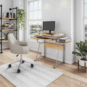 Streamdale Furniture | Streamdale Compact Computer Desk With Side Shelf And Keyboard Panel,商家Premium Outlets,价格¥1322