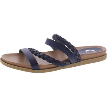 推荐Journee Collection Womens Faux Leather Strappy Flat Sandals商品