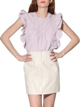 Walter Baker | Paige Ruffle Striped Top,商家Saks OFF 5TH,价格¥375