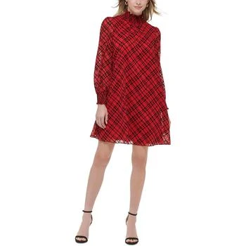 推荐Tommy Hilfiger Womens Plaid Mini Shift Dress商品