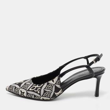 lv高帮鞋, [二手商品] Louis Vuitton | Louis Vuitton Black/White Canvas And Patent Leather Cherie Slingback Pumps Size 36商品图片 满1件减$100, 满减