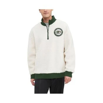 Tommy Hilfiger | Men's Cream Green Bay Packers Jordan Sherpa Quarter-Zip Sweatshirt 独家减免邮费