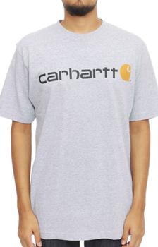 美国卡哈特, Carhartt | (K195) Signature Logo S/S T-Shirt - Heather Grey商品图片 