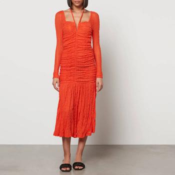 ganni连衣裙推荐, Ganni | Ganni Women's Stretch Lace Jersey Dress - Orange商品图片 5折