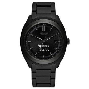 商品Connected Men's Hybrid Smartwatch Fitness Tracker: Black Case with Black Acrylic Strap 42mm图片
