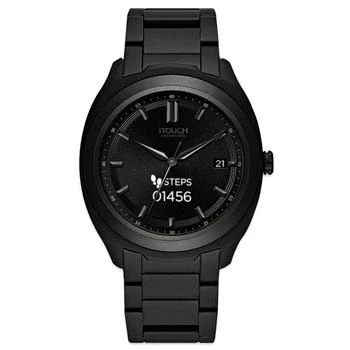 推荐Connected Men's Hybrid Smartwatch Fitness Tracker: Black Case with Black Acrylic Strap 42mm商品