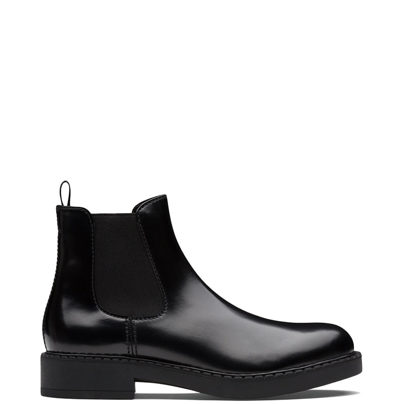 Prada | 【预售3-7天】PRADA/普拉达 22年春夏新款 男士黑色拉绒皮革切尔西靴短靴2TE168_055_F0002商品图片,7.9折, 包邮包税
