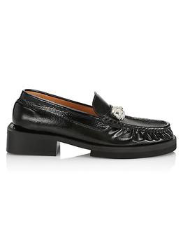 ganni鞋, Ganni | Jeweled Leather Loafers商品图片 