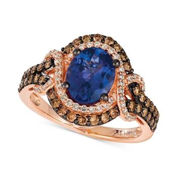 Le Vian | Blueberry Tanzanite (1-1/2 ct. t.w.) & Diamond (3/4 ct. t.w.) Statement Ring in 14k Rose Gold,商家Macy's,价格¥10838